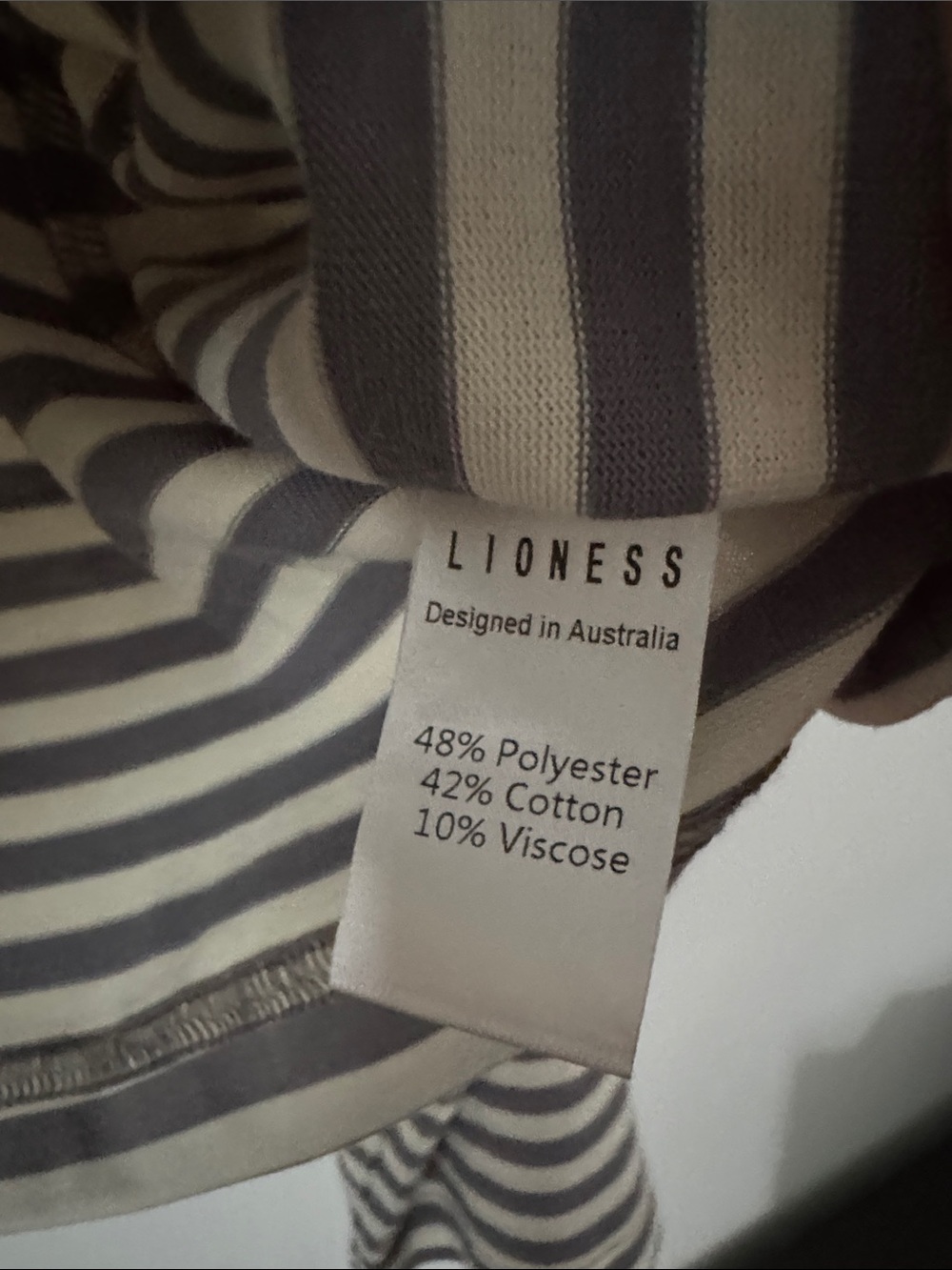 Lioness Gray Bloom Longsleeve | Ash Stripe | Size XS - Picture 6 of 9